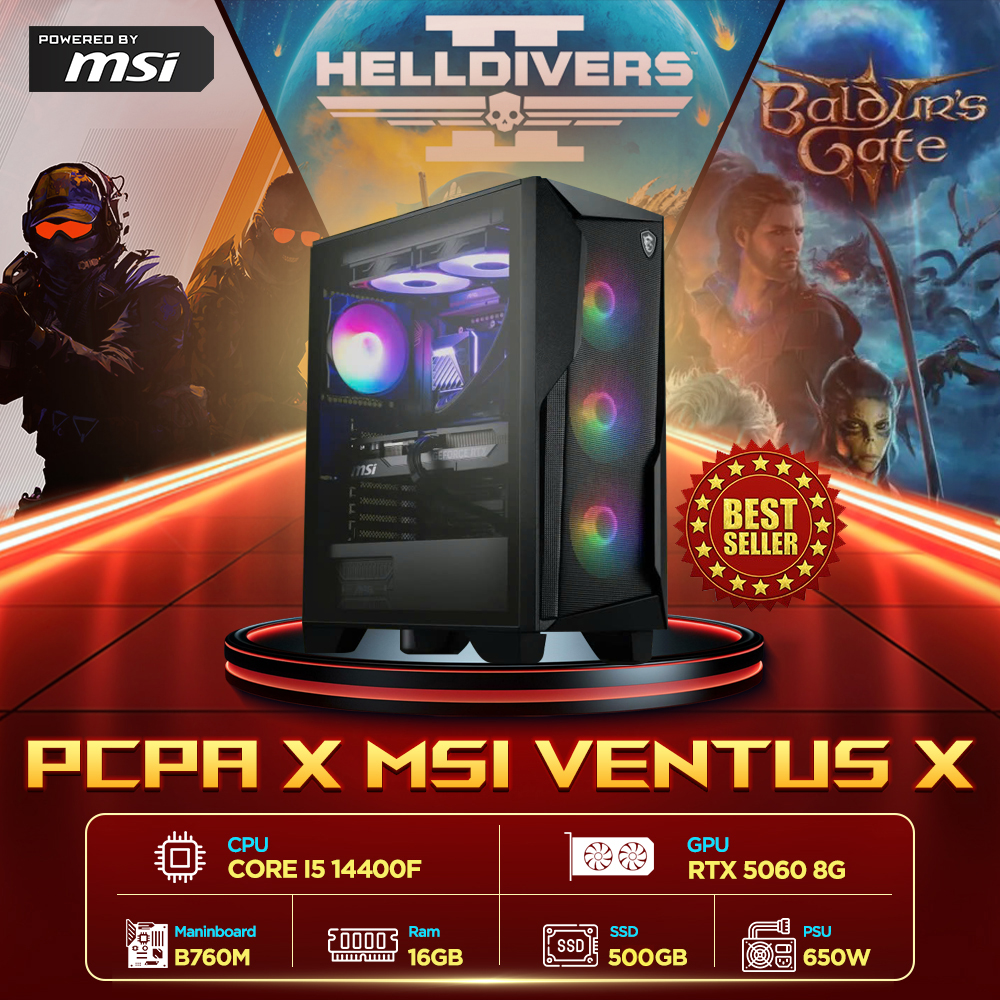 Máy tính PCPA x MSI Ventus X (I5 14400F/16GB/RTX 5060 8Gb) Máy tính PCPA x MSI Ventus X (I5 14400F/16GB/RTX 5060 8Gb)