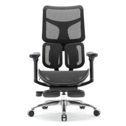 Ghế công thái học Sihoo S100C-B102JT màu đen có kê chân