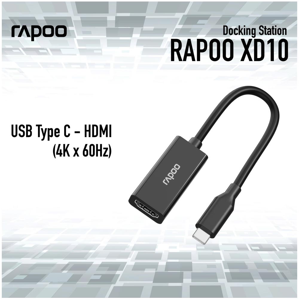 Cáp chuyển Rapoo XD10 USB-C (Type C) sang HDMI Cáp chuyển Rapoo XD10 USB-C (Type C) sang HDMI