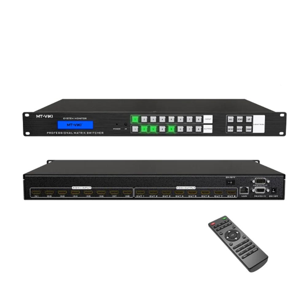 Bộ chuyển mạch HDMI 4×4 Matrix chính hãng MT-VIKI MT-HD414 Bộ chuyển mạch HDMI 4×4 Matrix chính hãng MT-VIKI MT-HD414