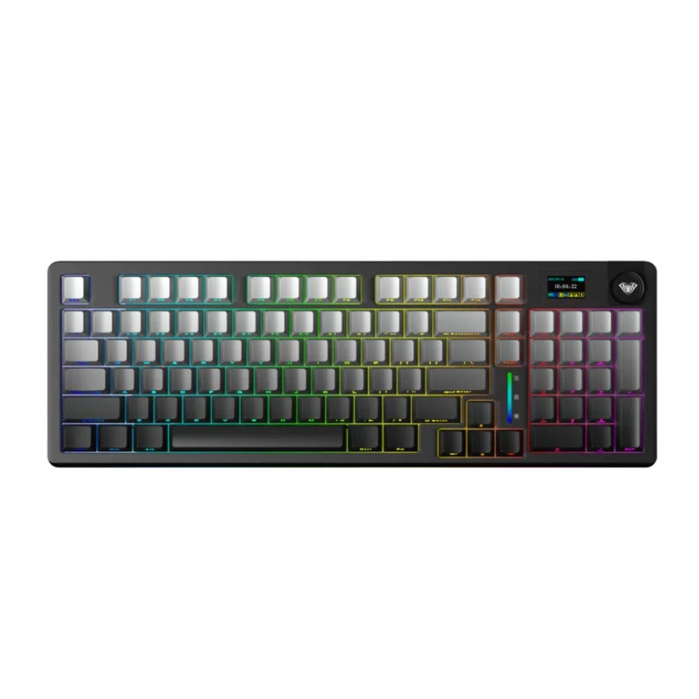 Bàn phím cơ Aula 3 MODE S98 PRO Xám + đen gradient Star Vector switch Pin 5000mAh Bàn phím cơ Aula 3 MODE S98 PRO Xám + đen gradient Star Vector switch Pin 5000mAh