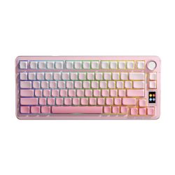 Bàn phím cơ Aula 3 MODE S75 PRO màu Hồng gradient Grey Wood V3 Switch