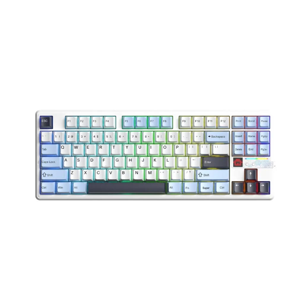 Bàn phím cơ Aula 3 MODE F87 Pro V2 Xanh dương+trắng+tím đậm Star Vector switch