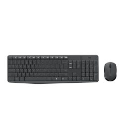 Bộ bàn phím chuột không dây Logitech MK235 (Đen)