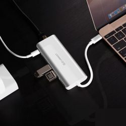 Bộ chuyển đổi Ugreen 50516 USB Type-C sang HDMI, Lan, USB