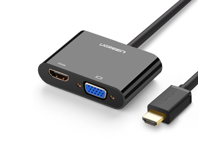 Cáp chuyển Ugreen 40744 HDMI sang HDMI + VGA & Audio