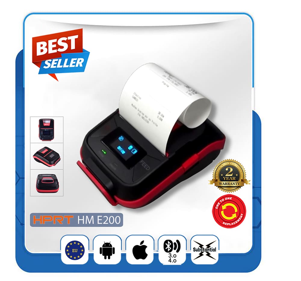 Máy in mã vạch tem nhãn HPRT HM-E200 (In nhiệt/ K58) Máy in mã vạch tem nhãn HPRT HM-E200 (In nhiệt/ K58)