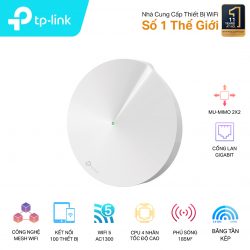 Bộ phát wifi TP-Link Deco M5 1-Pack (Chuẩn AC/ AC1300Mbps/ 4 Ăng-ten ngầm/ Wifi Mesh/ 25 User)