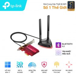 Cạc mạng không dây TP-Link PCI-E Archer TX3000E (Chuẩn AX/ AX3000Mbps/ 2 Ăng-ten ngoài/ Bluetooth)