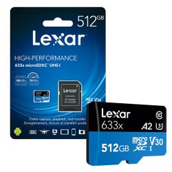 Thẻ nhớ Micro SD Lexar 512Gb read 100MB/s - có Adapter