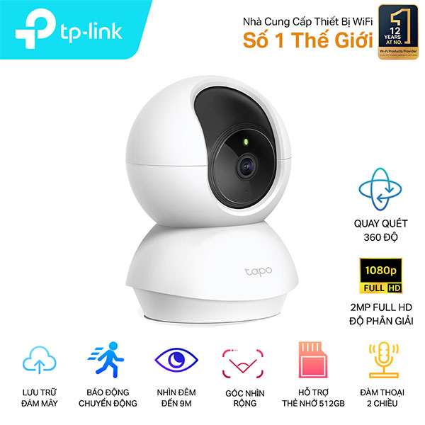 Camera ip wifi TP-Link Tapo C200 (1080P 2MP/ Quay quét) Camera ip wifi TP-Link Tapo C200 (1080P 2MP/ Quay quét)