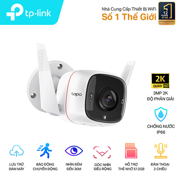 Camera ip wifi ngoài trời TP-Link Tapo C310 (2K 3MP) Camera ip wifi ngoài trời TP-Link Tapo C310 (2K 3MP)