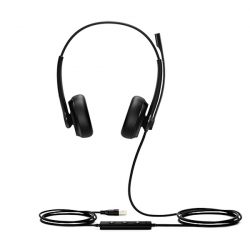 Tai nghe call center Yealink UH34 Dual (chuẩn USB, 2 tai)-đệm da