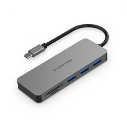 Bộ chuyển Lention C16s USB-C 6 trong 1 USB Type-C sang 3 USB 3.0, SD card, PD