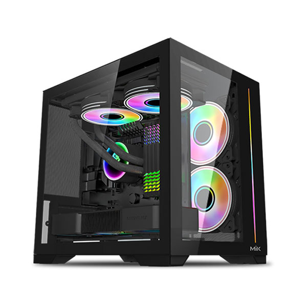 Vỏ máy tính MIK LV12 MINI ELITE - Black (Mini Tower/ M-ATX/ Đen) Vỏ máy tính MIK LV12 MINI ELITE - Black (Mini Tower/ M-ATX/ Đen)