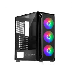 Vỏ máy tính KENOO ESPORT AF302 - 3F - Mầu Đen (Mid Tower/ ATX)