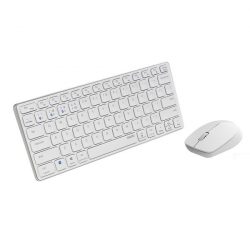 Bộ bàn phím chuột không dây Rapoo 9050M (Bluetooth/Wireless/ Pin sạc/ Trắng)
