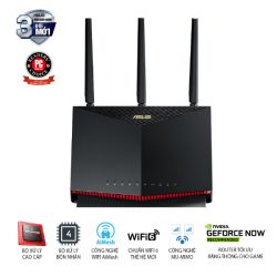 Bộ phát wifi 6 Asus RT-AX86U Pro (Chuẩn AX/ AX5700Mbps/ 3 Ăng-ten ngoài/ Wifi Mesh/ Dưới 80 User)