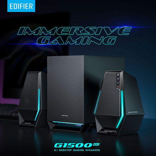 Loa bluetooth Edifier G1500 MAX RGB Gaming Subwoofer 2.1- Màu đen