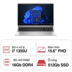 Laptop HP ProBook 450 G10 9H8H1PT (i7 1355U/ 16GB/ 512GB SSD/15.6 inch FHD/Win11/ Silver/ Vỏ nhôm)