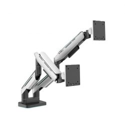 Giá treo màn hình Human motion T9 Pro 2 Dual w (2 màn hình/ 22inch - 43inch/ Trắng/ Gắn bàn)