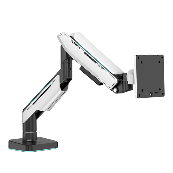 Giá treo màn hình Human motion T9 Pro 2 RGB w (1 màn hình/ 22inch - 43inch/ Trắng/ Gắn bàn)