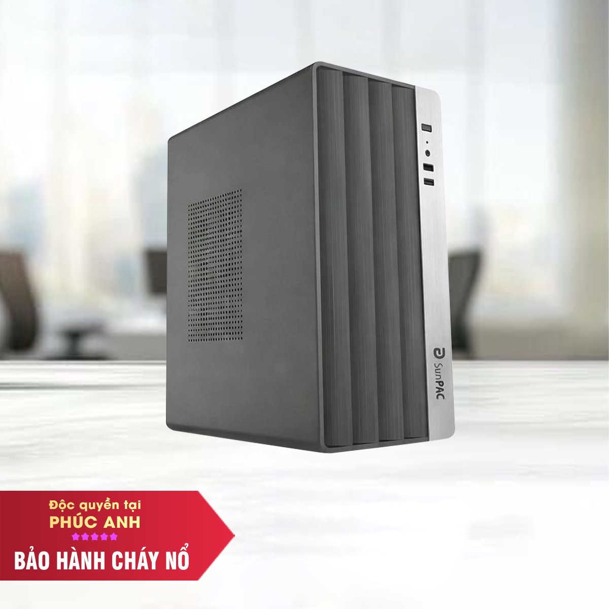 Vỏ máy tính Sunpac T14 (Mini Tower/ Xám Bạc) Vỏ máy tính Sunpac T14 (Mini Tower/ Xám Bạc)
