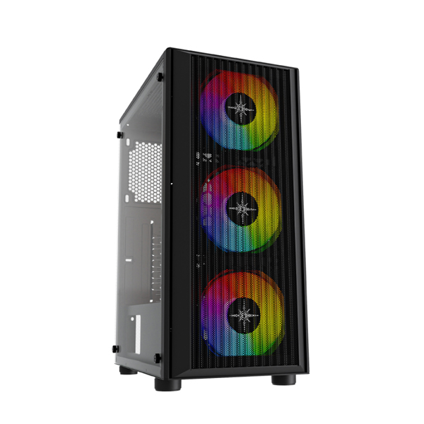 Vỏ máy tính KENOO ESPORT M300 - 3F - Mầu Đen - ( sẵn 3 fan mầu RGB cố định ) Vỏ máy tính KENOO ESPORT M300 - 3F - Mầu Đen - ( sẵn 3 fan mầu RGB cố định )