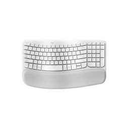 Bàn phím không dây Logitech Wave Keys Ergonomic (Bluetooth/Wireless/ Trắng)