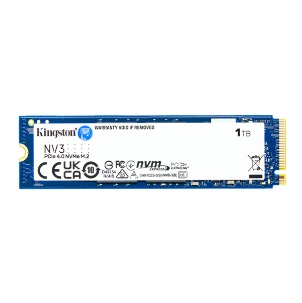 Ổ SSD Kingston NV3 1TB (NVMe PCIe/ Gen4x4 M2.2280/ 6000MB/s/ 4000MB/s) Ổ SSD Kingston NV3 1TB (NVMe PCIe/ Gen4x4 M2.2280/ 6000MB/s/ 4000MB/s)