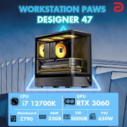 Máy tính PAWS DESIGNER 47-I7/32GB/RTX3060 12Gb