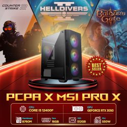 Máy tính PCPA x MSI Pro X (I5 12400F/16GB/500Gb SSD/RTX 3050 6Gb/550W)
