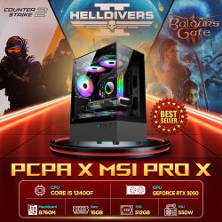 Máy tính PCPA x MSI Pro X (I5 12400F/16GB/500Gb SSD/RTX 3050 6Gb/550W)