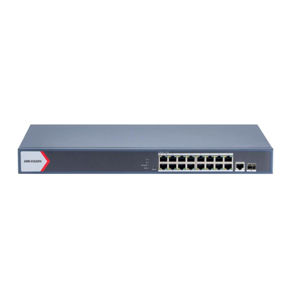 Switch Hikvision DS-3E1518P-EI/M (Gigabit (1000Mbps)/ 16 Cổng/ 16 cổng PoE/ Vỏ kim loại) Switch Hikvision DS-3E1518P-EI/M (Gigabit (1000Mbps)/ 16 Cổng/ 16 cổng PoE/ Vỏ kim loại)