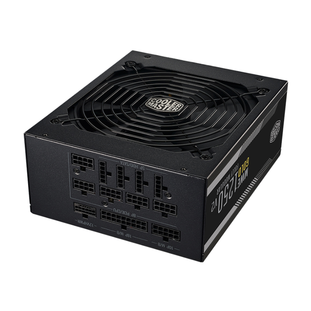Nguồn máy tính Cooler Master MWE Gold V2, FM 1250W ATX3.1 A/EU Cable (80 Plus Gold/ Full-Modular/ ATX/ Đen)