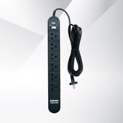 Ổ cắm điện Edenki ED-6C4B Black (6 Lỗ đa năng - 4M 10A)