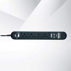 Ổ cắm điện Edenki ED-4CU4B Black (4 Lỗ đa năng + 2 Usb Type A + 2Usb Type C- 4M 10A)