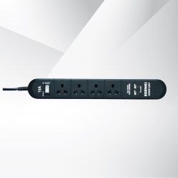 Ổ cắm điện Edenki ED-4CU2B Black (4 Lỗ đa năng + 2 Usb Type A + 2Usb Type C- 2M 10A)