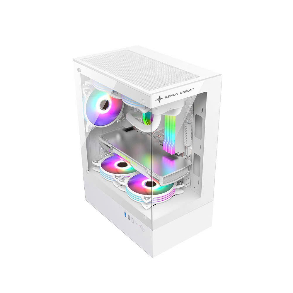 Vỏ máy tính KENOO ESPORT MK100 - Màu Trắng (Mini Tower/ M-ATX/ Trắng) Vỏ máy tính KENOO ESPORT MK100 - Màu Trắng (Mini Tower/ M-ATX/ Trắng)