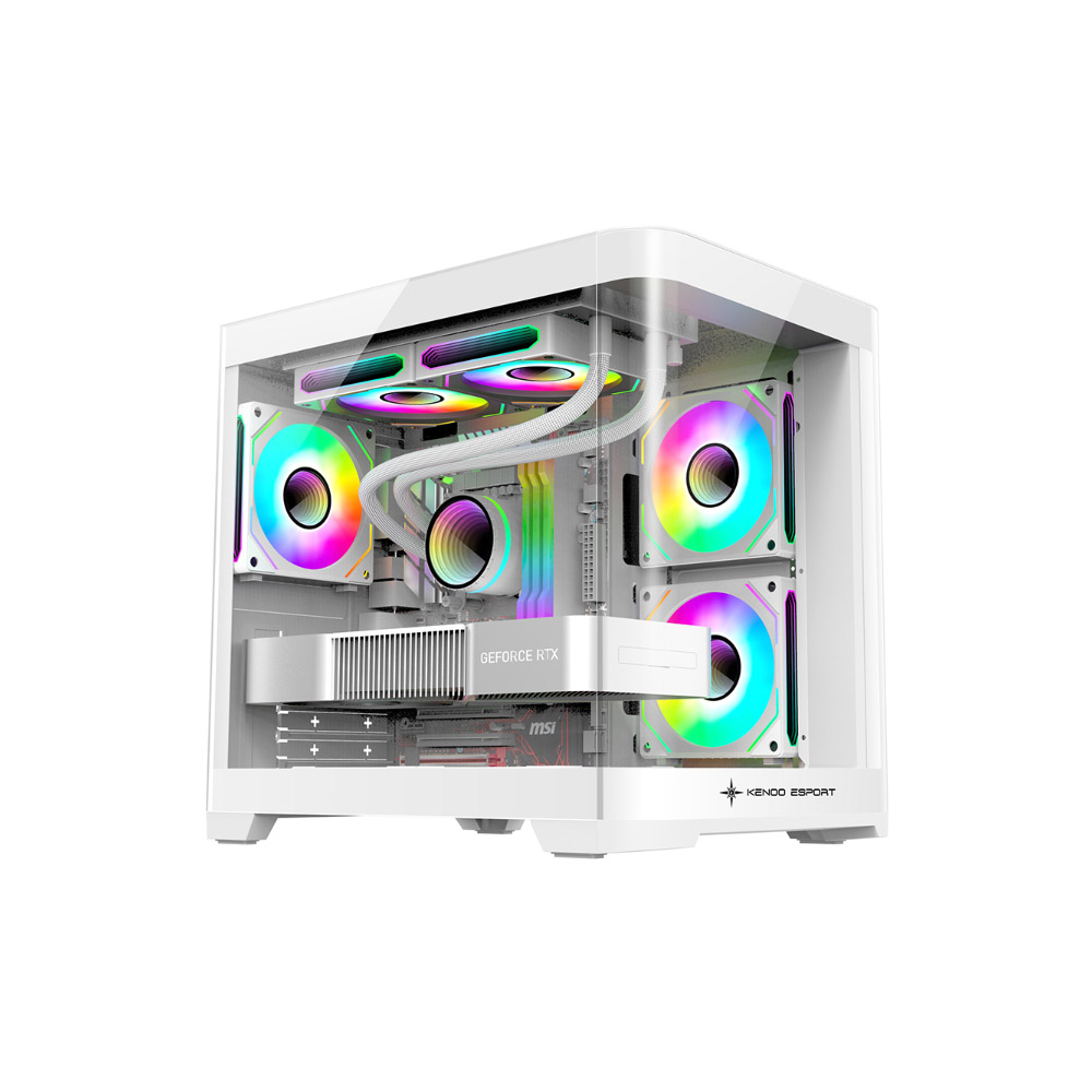 Vỏ máy tính KENOO ESPORT MK400 - Màu trắng (M-ATX)