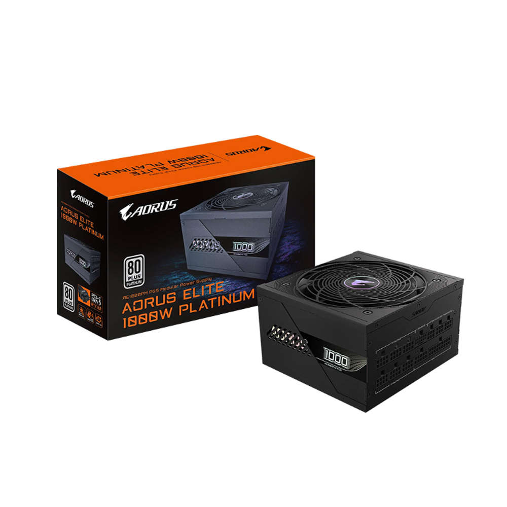 Nguồn máy tính Gigabyte AORUS ELITE GP-AE1000PM PG5 (80 Plus Platinum/ Full-Modular/ ATX/ Đen)