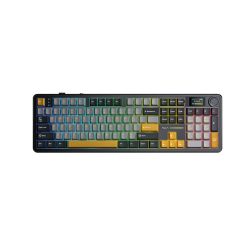 Bàn phím cơ Aula 3 MODE F108 PRO Đen + xám + vàng Reaper switch