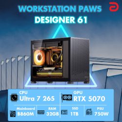 Máy tính PAWS DESIGNER 61 (Core Ultra 7 265/B860/32GB/RTX 5070)
