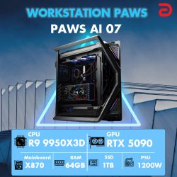 Máy tính PAWS AI 07 (Ryzen 9/X870/64GB/RTX 5090)