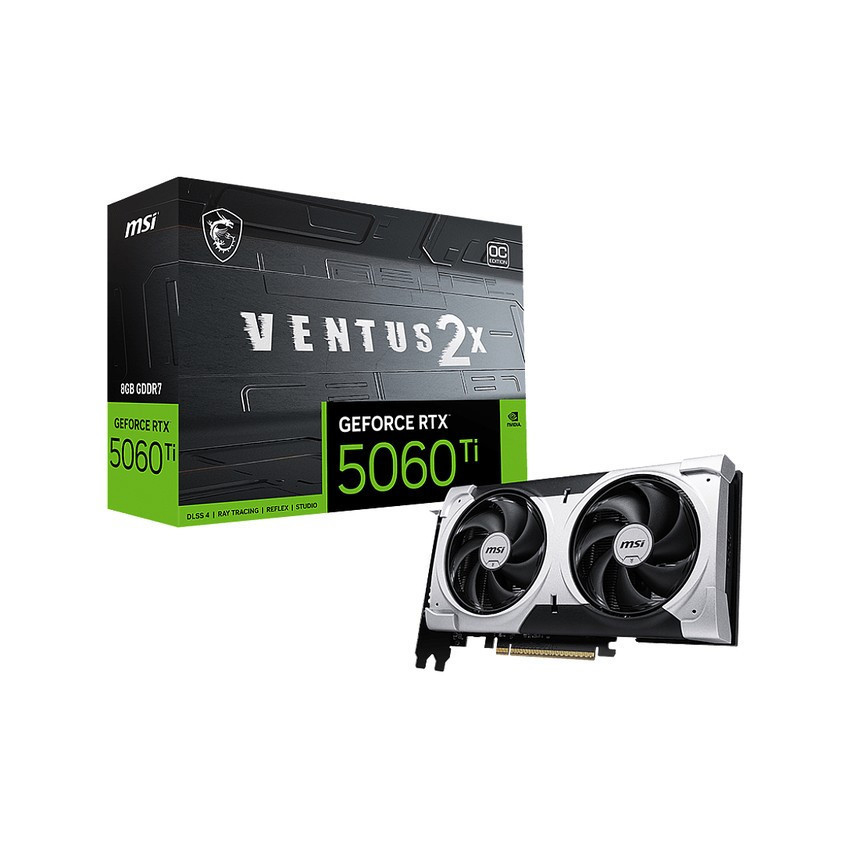 Card đồ họa MSI GeForce RTX 5060 Ti 8G VENTUS 2X OC PLUS (GDDR7/ 128 bit)