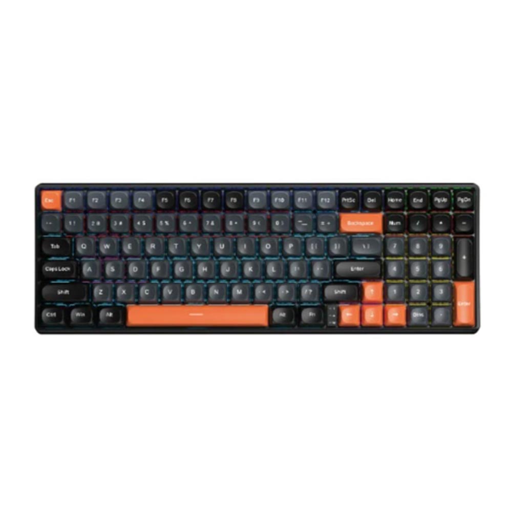 Bàn phím cơ Aula S100 đen+xám+cam Brown Switch