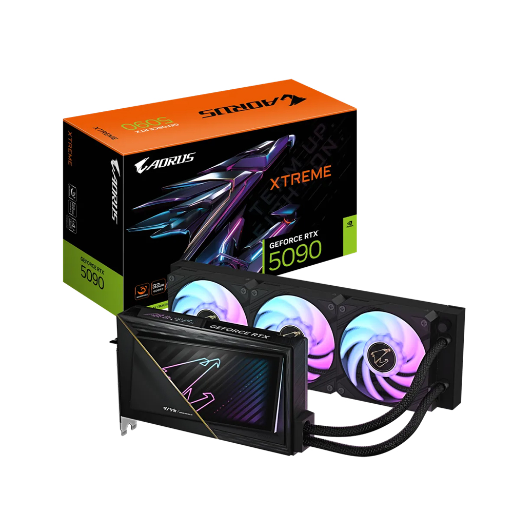 Card đồ họa Gigabyte AORUS RTX 5090 XTREME WATERFORCE 32G (N5090AORUSX W-32GD) Card đồ họa Gigabyte AORUS RTX 5090 XTREME WATERFORCE 32G (N5090AORUSX W-32GD)