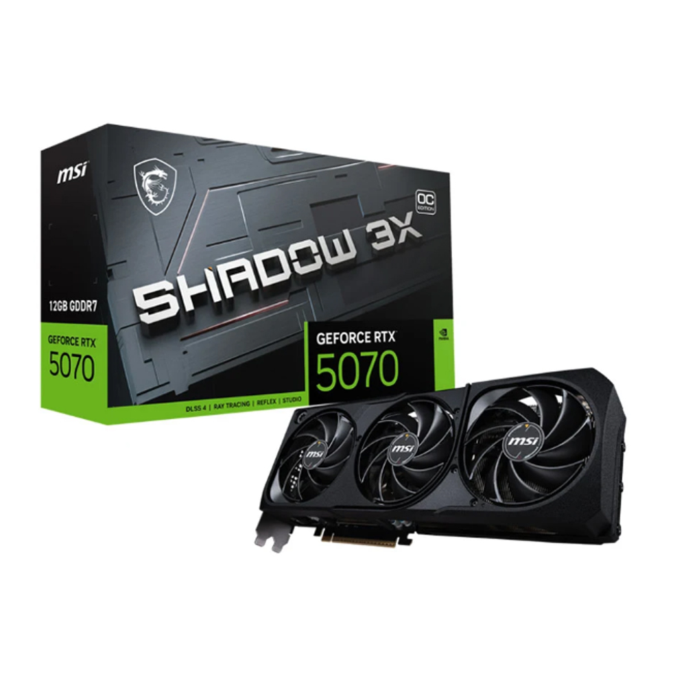 Card đồ họa MSI GeForce RTX 5070 12G SHADOW 3X OC (GDDR7/ 192 bit)
