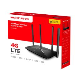 Bộ phát wifi 4G Mercusys MB115-4G (Chuẩn N/ 300Mbps/ Ăng-ten ngoài/ Khe Sim 4G/ 35 User)