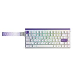 Bàn phím cơ Aula HERO84HE Tím + trắng Black King magnetic switch - Rapid trigger